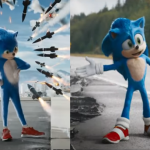 Side by side comparison of Sonic the Hedgehogs
