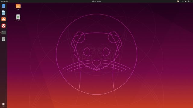 The default GNOME desktop in Ubuntu 19.10.