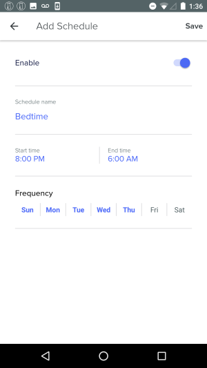 creating a family schedule in eero app