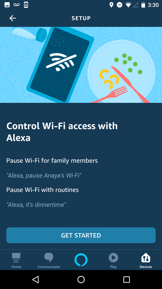 Alexa Eero setup screen