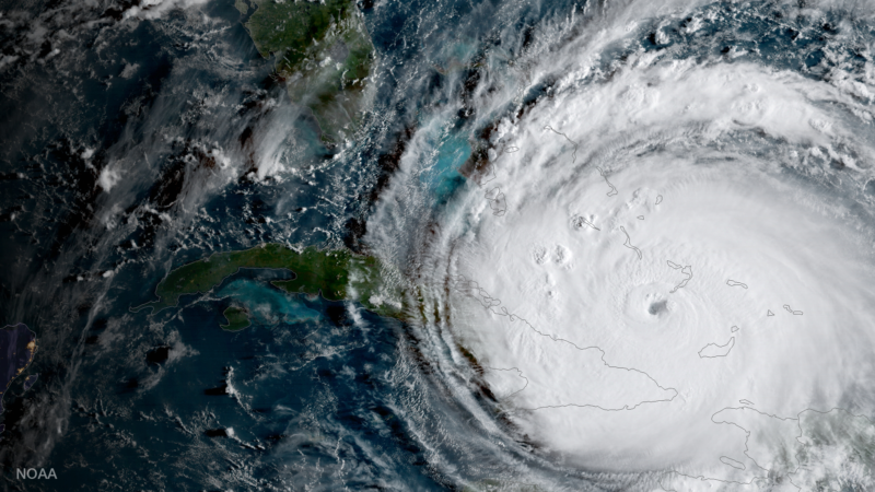 Hurricane Irma as seen by satellite in 2019.