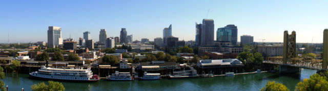 There are no 5G coverage maps of Sacramento, so here's a picture of the city's skyline instead.