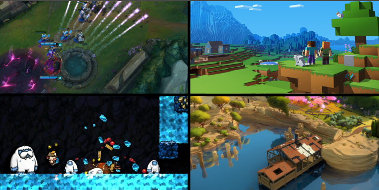 Very nature-oriented color scheme to our 2010s video gaming favorites.