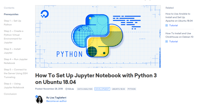 If you want to set up Jupyter on your own Digital Ocean droplet—or your own Linux computer!—Digital Ocean's tutorial makes it easy.