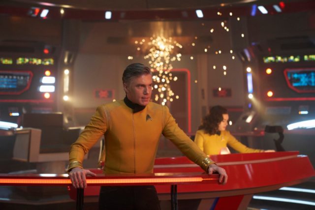 Anson Mount plays the tough but fair Captain Pike on <em>Star Trek: Discovery</em>.