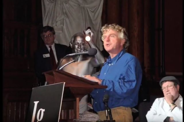 Co-author Pek van Andel accepting an Ig Nobel prize for his 1999 MRI study.