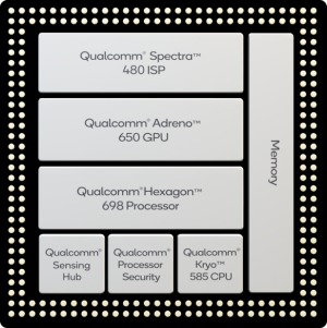 The Snapdragon 865 block diagram.