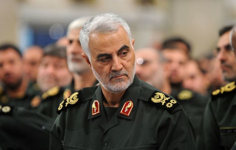 TEHRAN, IRAN - (ARCHIVE): A file photo dated September 18, 2016 shows Iranian Revolutionary Guards' Quds Force commander Qasem Soleimani during Iranian Supreme Leader Ayatollah Ali Khamenei's meeting with Revolutionary Guards, in Tehran, Iran.