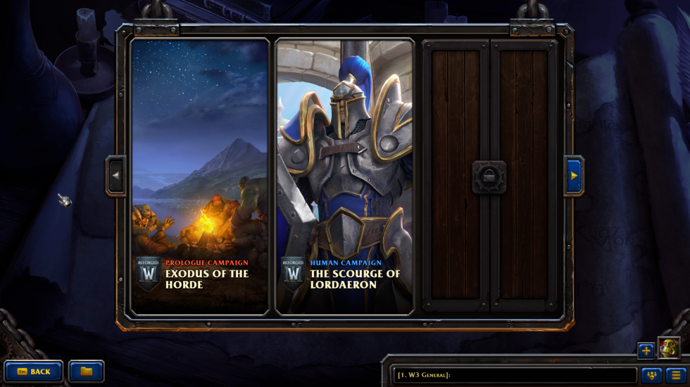 That locked icon means you can't access later-game missions without beating everything in order. This includes everything from the <em>Frozen Throne</em> expansion pack, as well. It's a relatively tough pill to swallow for a 17-year-old game.