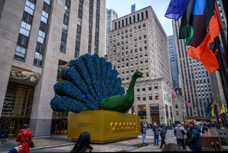 NBCUniversal is launching its new Peacock streaming service TODAY at 30 Rockefeller Plaza.