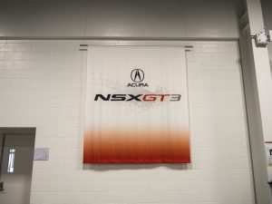A banner for the NSX GT3 race car