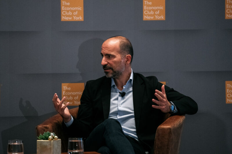 Uber CEO Dara Khosrowshahi in December 2019.