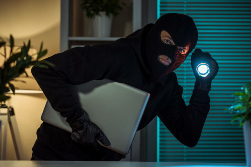 Artist's impression of an insider threat stealing your stuff.