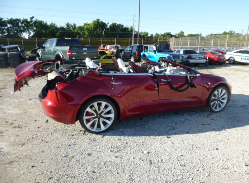 The trailer sheared off the roof of Jeremy Banner's car, killing him instantly.