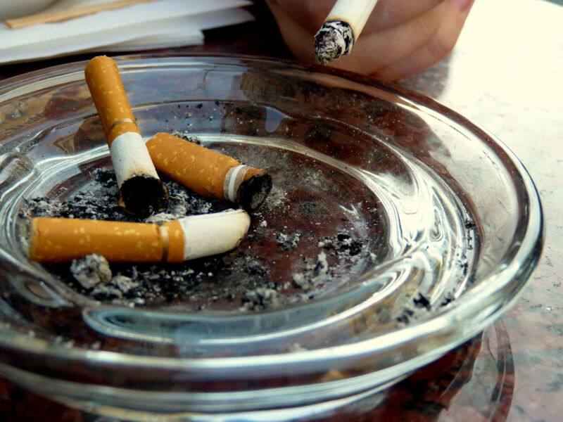 Harmful compounds linger on surfaces long after cigarettes have been stubbed out.