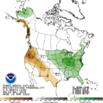 Here's where above-average or below-average precipitation is expected. EC means "equal chances" of either.