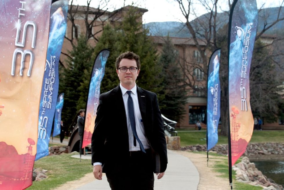 Tim Ellis, founder and CEO of Relativity Space at the 35th Space Symposium in Colorado Springs, Colorado, in 2019.