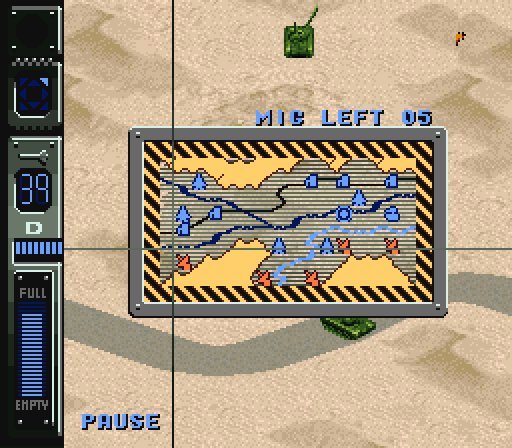 The <em>Air Strike Patrol</em> pause screen uses raster effects that weren't intentionally used in any other SNES game.