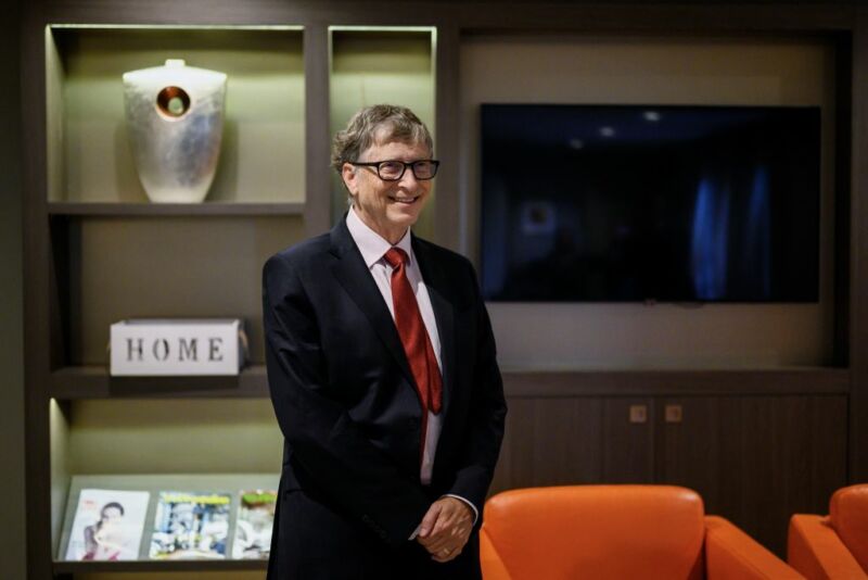 US Microsoft founder, Co-Chairman of the Bill & Melinda Gates Foundation, Bill Gates, poses for a picture on October 9, 2019, in Lyon, central eastern France, during the funding conference of Global Fund to Fight AIDS, Tuberculosis and Malaria. 