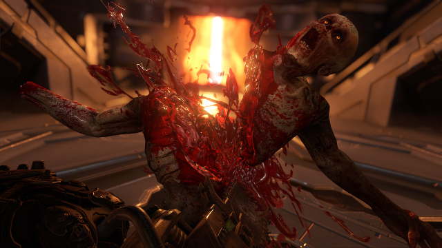 Playing <em>Doom Eternal</em>, you'll see gory eviscerations like this so often they'll cease to have any real impact.