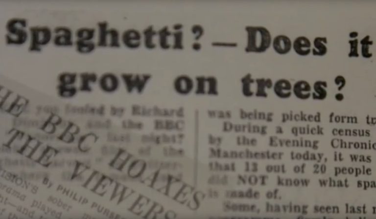 BBC’s 1957 April Fool’s “spaghetti-tree hoax” is more relevant than ...