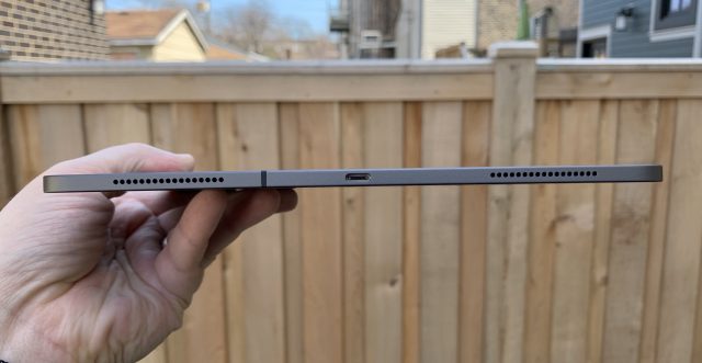 The iPad Pro has USB-C instead of Lightning as its sole port.