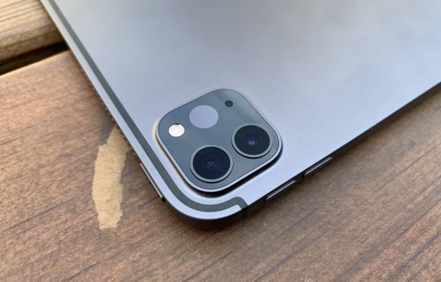 The 2020 iPad Pro's rear camera and sensor bump.