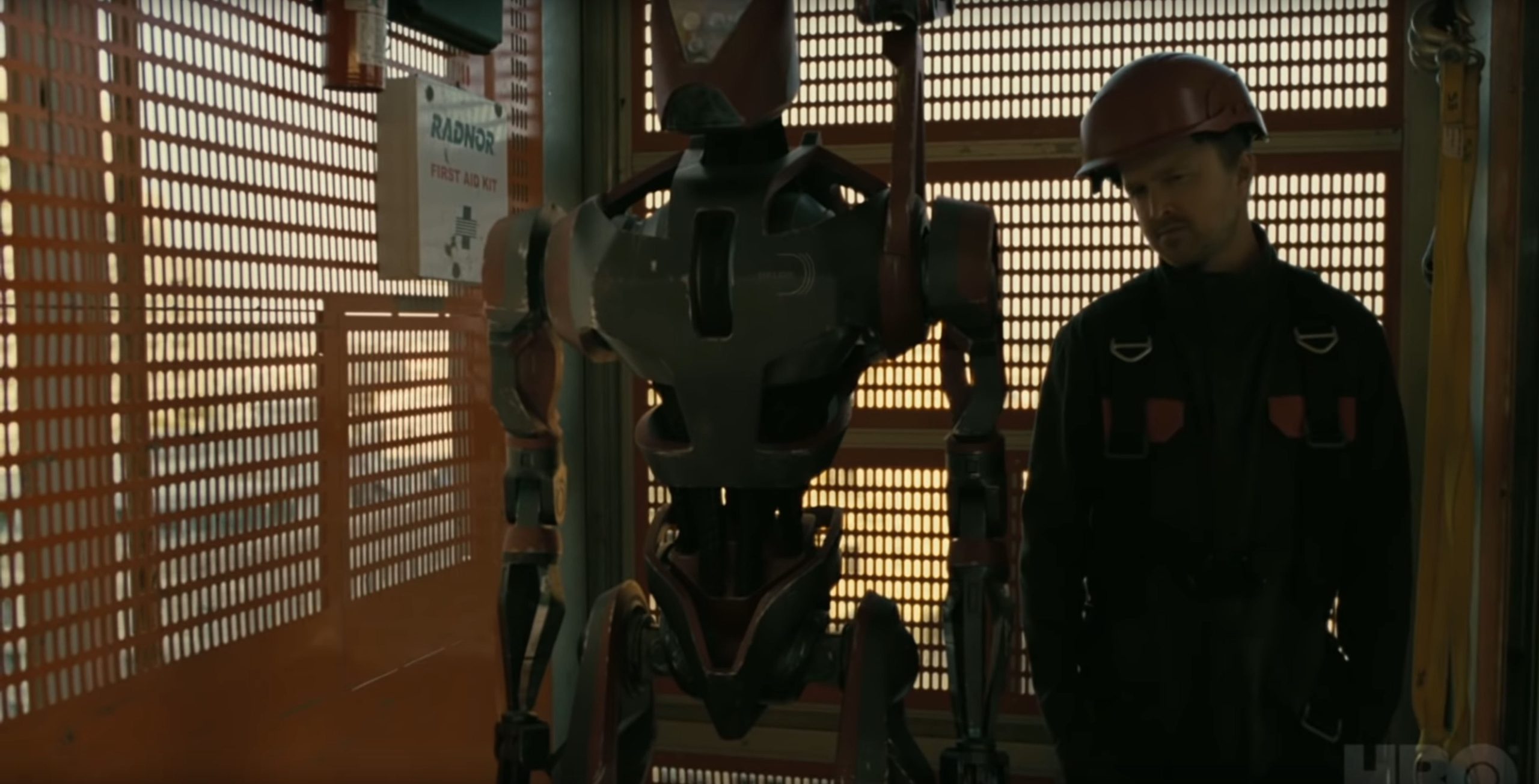 Image of a man and his robot buddy