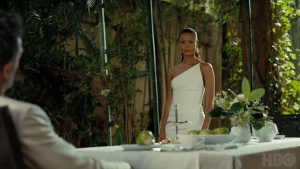 Image of a woman who is definitely unimpressed.