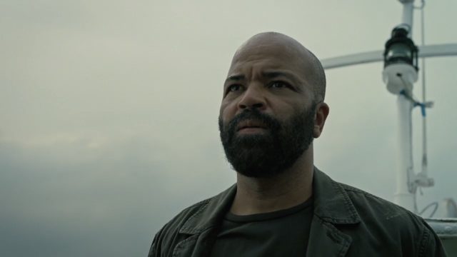 Screengrab of Bernard looking offscreen at something