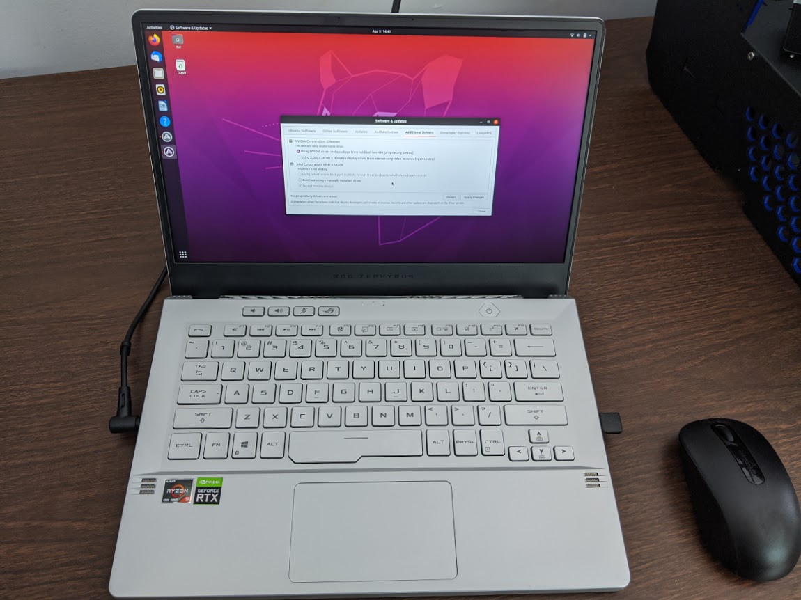 Linux on Laptops ASUS Zephyrus G14 with Ryzen 9 4900HS Ars Technica