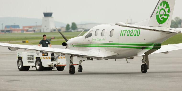 A look at the airline that flies COVID-19 samples around the country