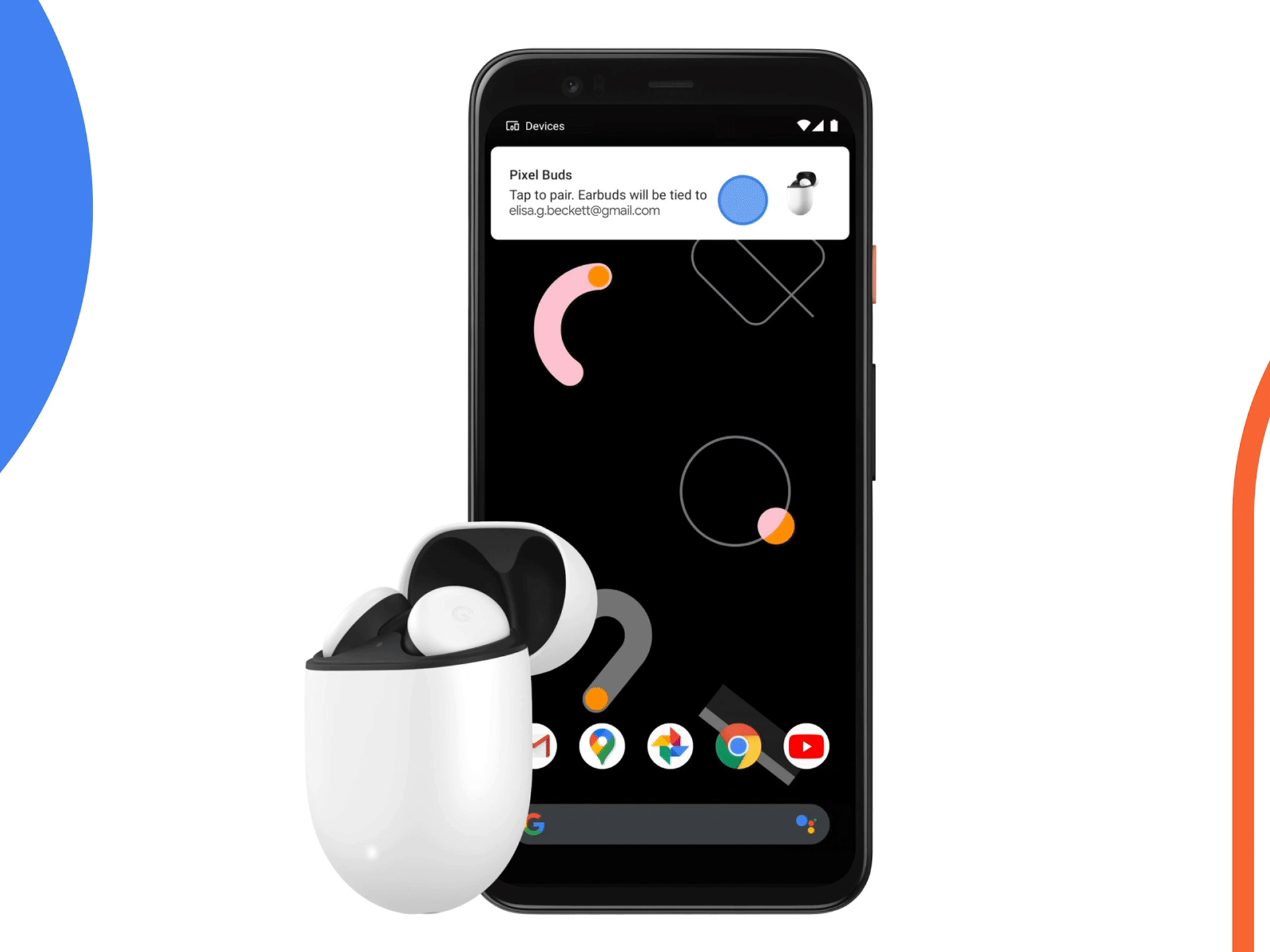 Google Pixel Buds A-Series, Pairs with Android and iOS