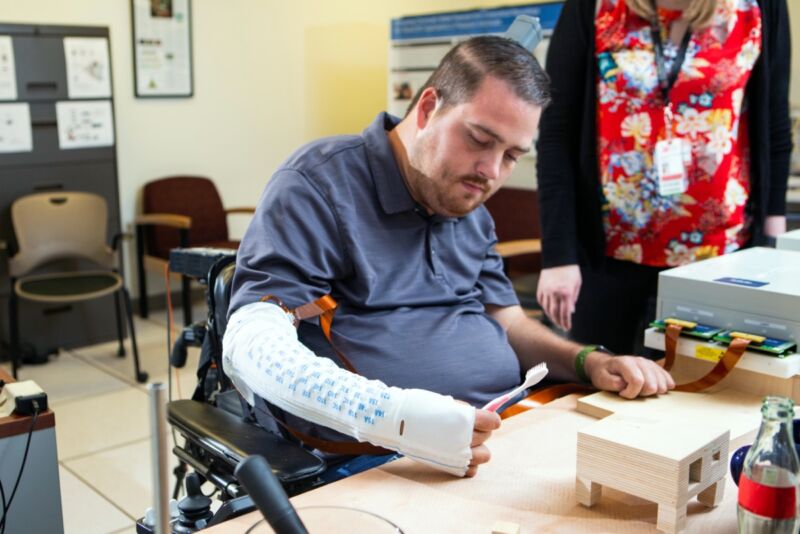 Ian Burkhard suffered a severe spinal cord injury in 2010. Battelle's NeuroLife project is restoring motor function to his right arm with a brain-computer-interface system.