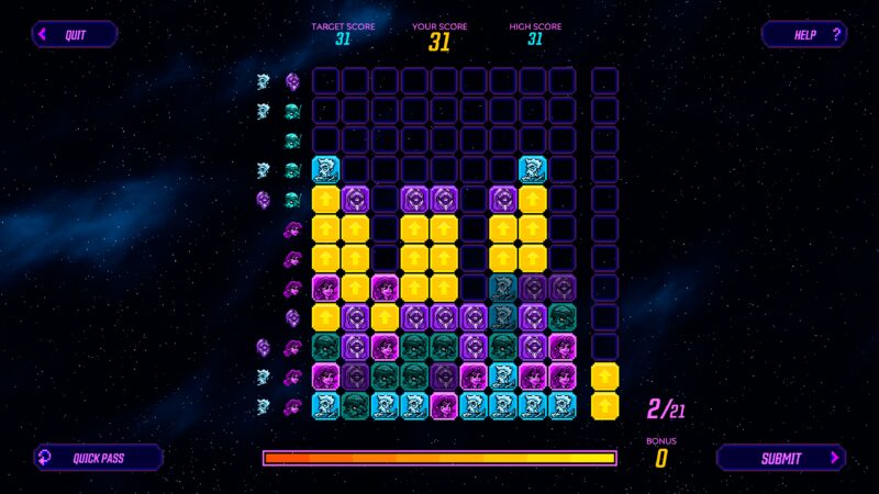 Line up those colors and close those gaps... for science!