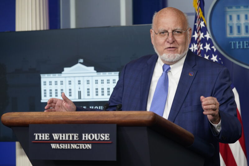 Robert Redfield, director of the Centers for Disease Control and Prevention (CDC), speaks during a Coronavirus Task Force news conference at the White House in Washington, DC, on Wednesday, April 8, 2020. 