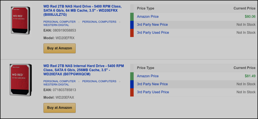 WD Red 4 To NAS 3,5” Disque dur interne - Classe 5400 RPM, SATA 6 Gb/s,  SMR, 256 Mo Cache