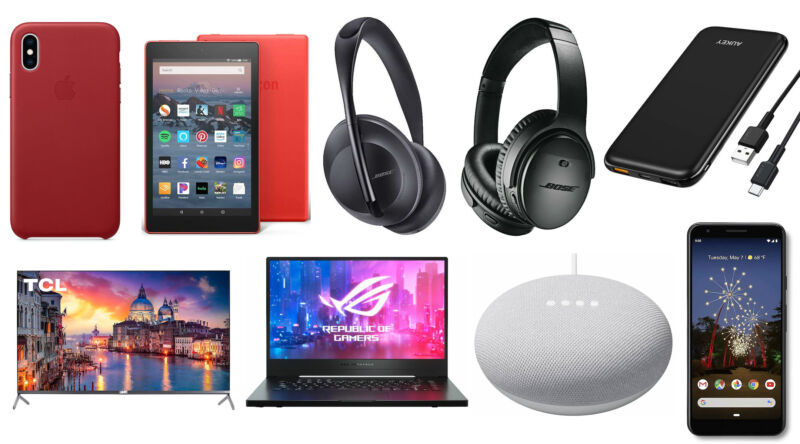 A collage of electronic devices and software for sale.