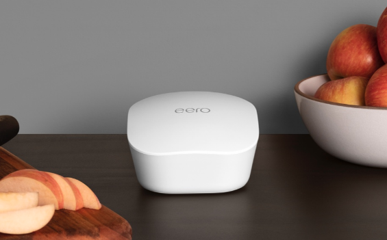The kit we recommend comes with three of these Eero nodes. Fruit not included.