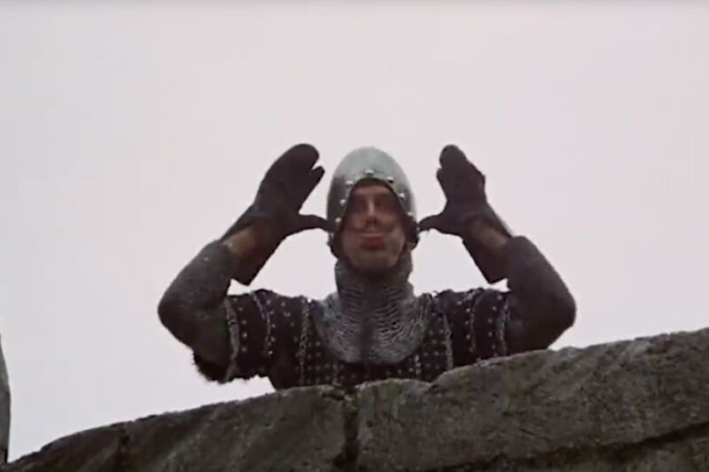 "Your mom was a hamster and your dad smelled like elderberries!" <em>Monty Python and the Holy Grail</em>‘s family-friendly approach to swearing cleverly avoids the F-word.”/><figcaption class=