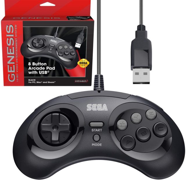 Retrobit's Sega Genesis USB controller is the only non-official gamepad I could get working with the TurboGrafx-16 Mini.