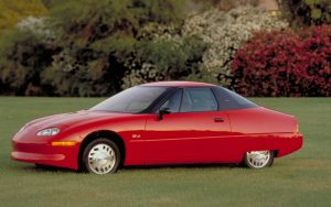 A red GM EV1