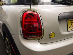 Union flag taillights on a Mini Cooper