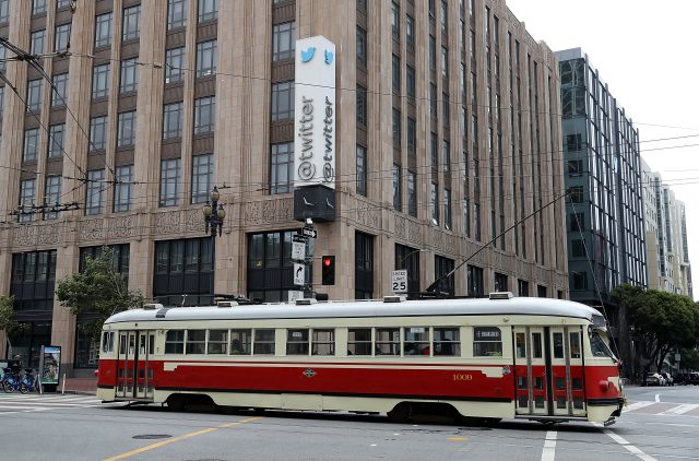 Twitter's San Francisco headquarter back in less complicated times (July 2018).