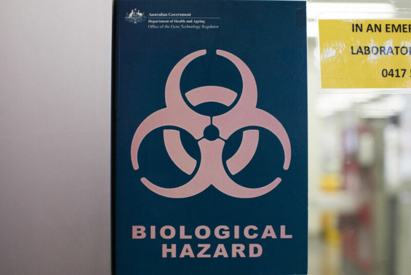 Image of a biohazard warning sign.