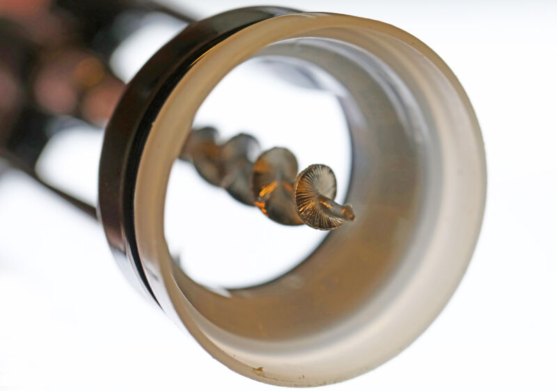 Stock photo of a corkscrew.