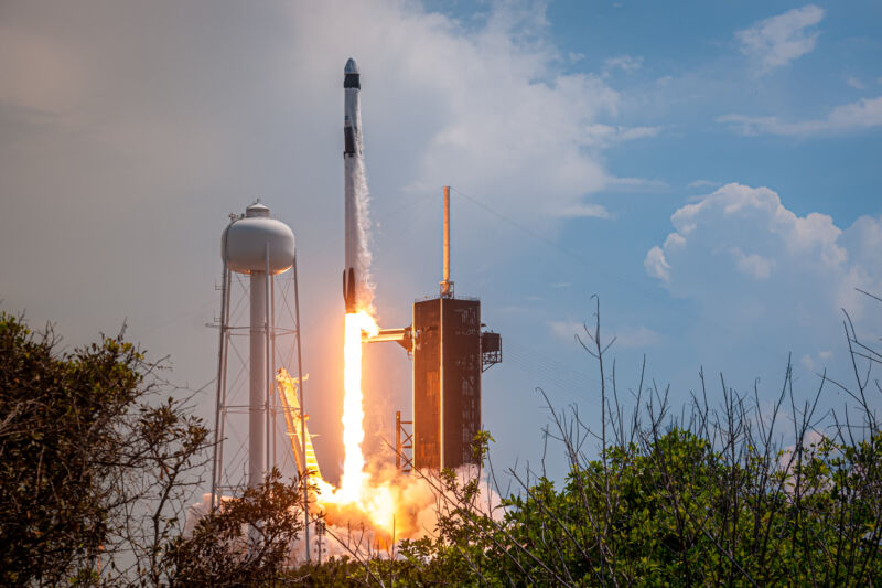 Falcon 9 lifts off on its most important mission to date: carrying NASA Astronauts Bob Behnken and Doug Hurley into orbit.