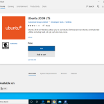 With the kernel installed, you can head to the MS Store and download the distribution of your choice. We went with Ubuntu 20.04.