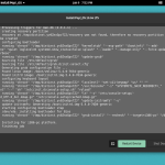 The odd little button next to "Restart" pops up in the installer's console log.