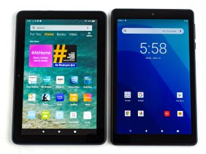 Amazon Fire HD 8 Plus and Walmart Onn 8 Tablet Pro product image